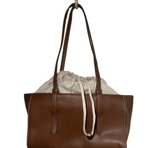 Zara Brown Tote with Cream Insert